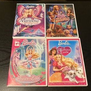 Set of 4 Barbie movies